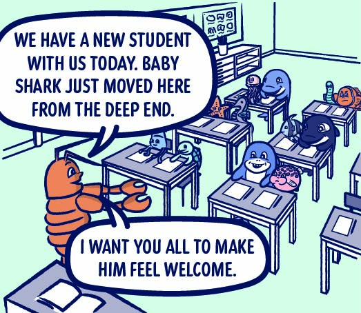 Finished classroom scene panel