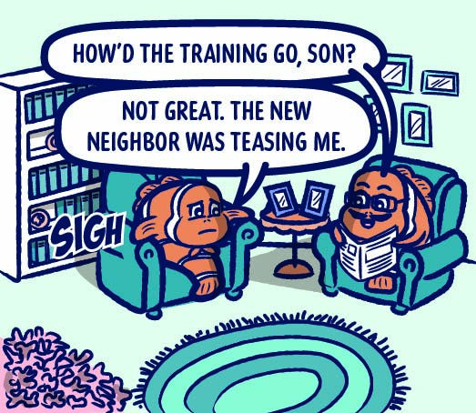 Finished living room scene panel